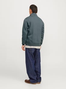 Jack & Jones Text Half zip Sweatshirt -Stormy Weather - 12241777