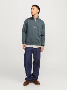 Jack & Jones Trykket tekst Genser med halv glidelås -Stormy Weather - 12241777