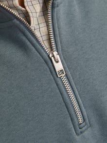 Jack & Jones Text Half zip Sweatshirt -Stormy Weather - 12241777