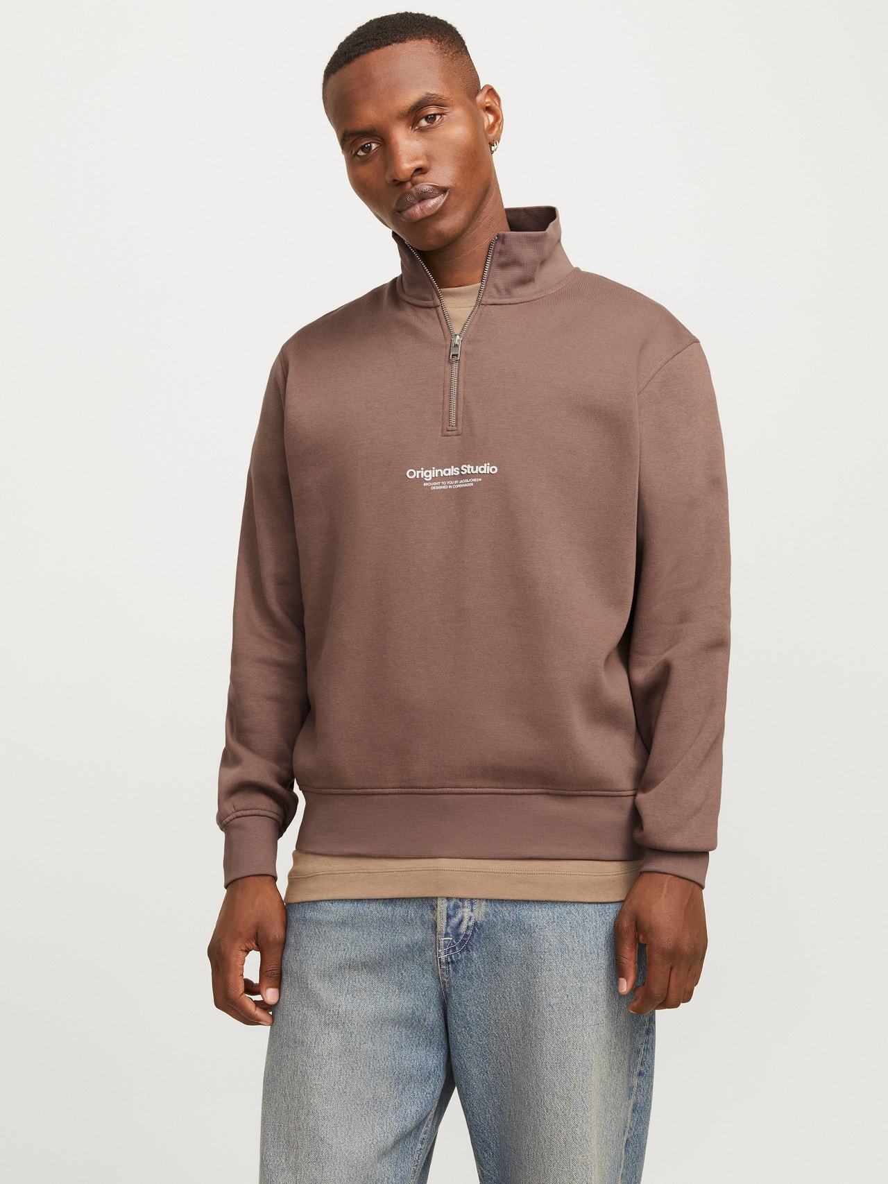 Sudadera Jack&jones Sudadera Con Cremallera Marron Sudadera