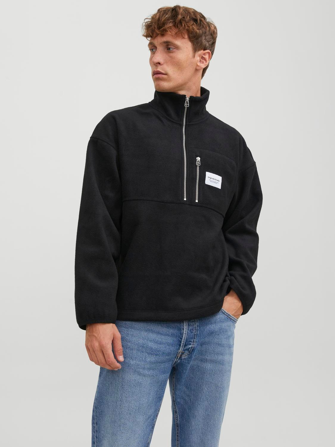 Jack & Jones Φούτερ με φερμουάρ -Black - 12241780