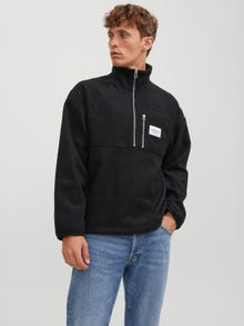 Jack & Jones Felpa Girocollo con zip -Black - 12241780