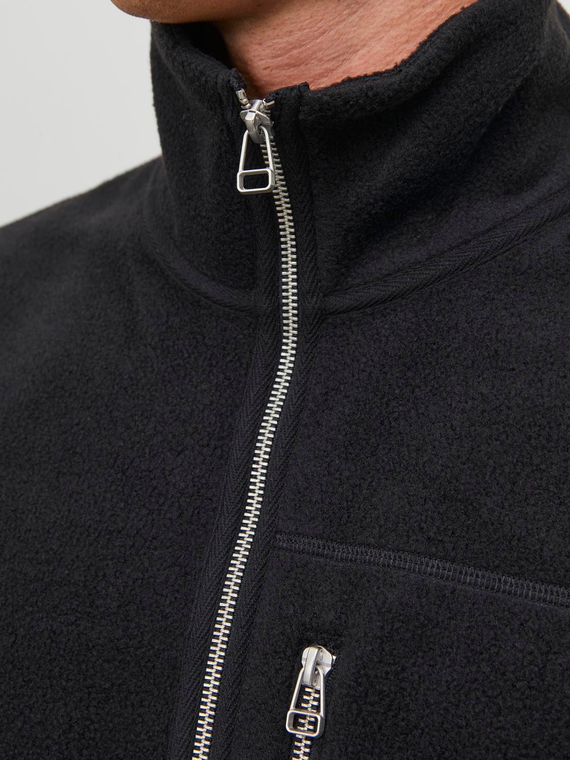 Jack & Jones Sweatshirt med lynlås -Black - 12241780