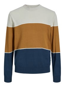 Jack & Jones Csíkos Személyzeti nyakú pulóver -Moonbeam - 12241803