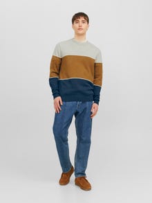 Jack & Jones Pull en maille à col rond -Moonbeam - 12241803