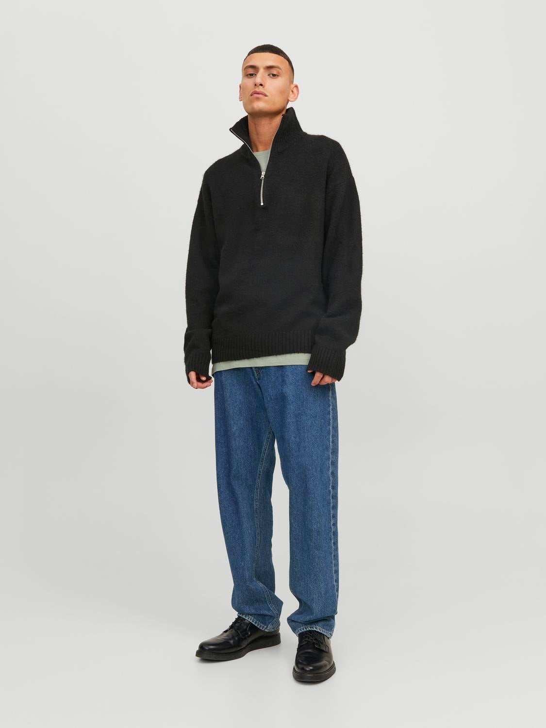 Plain half zip online pullover