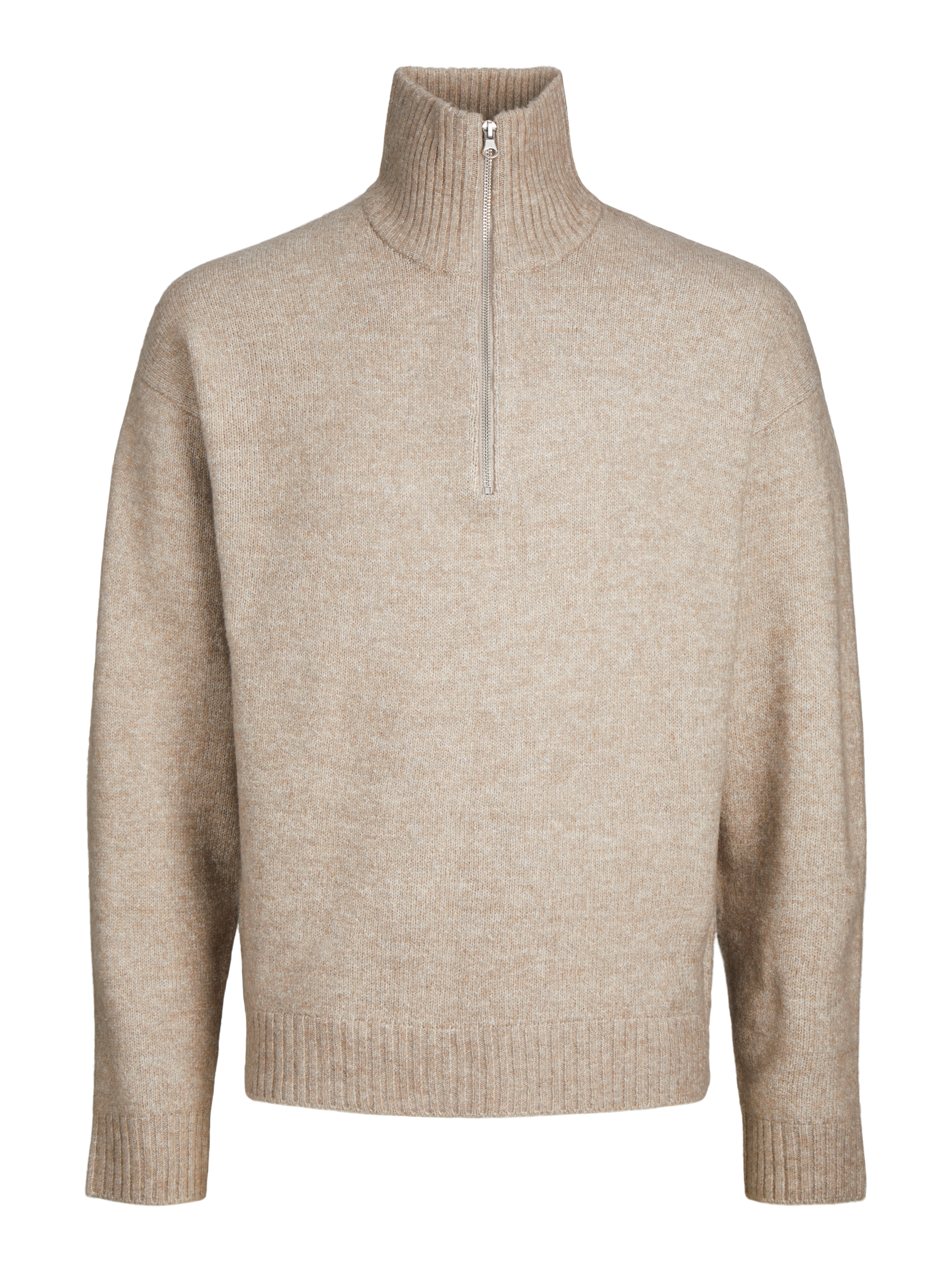 Plain Quarter zip Knit