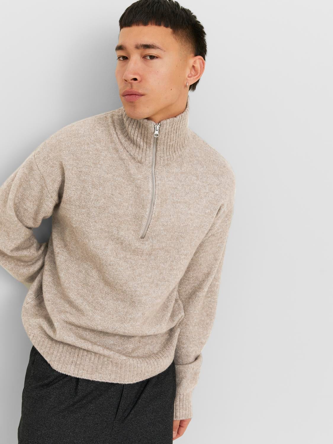 Plain Half zip | Beige | Jack & Jones®