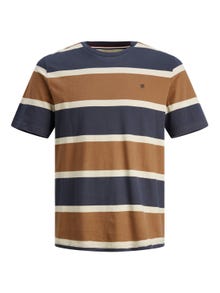 Jack & Jones Striped Crew neck T-shirt -Bison - 12241915