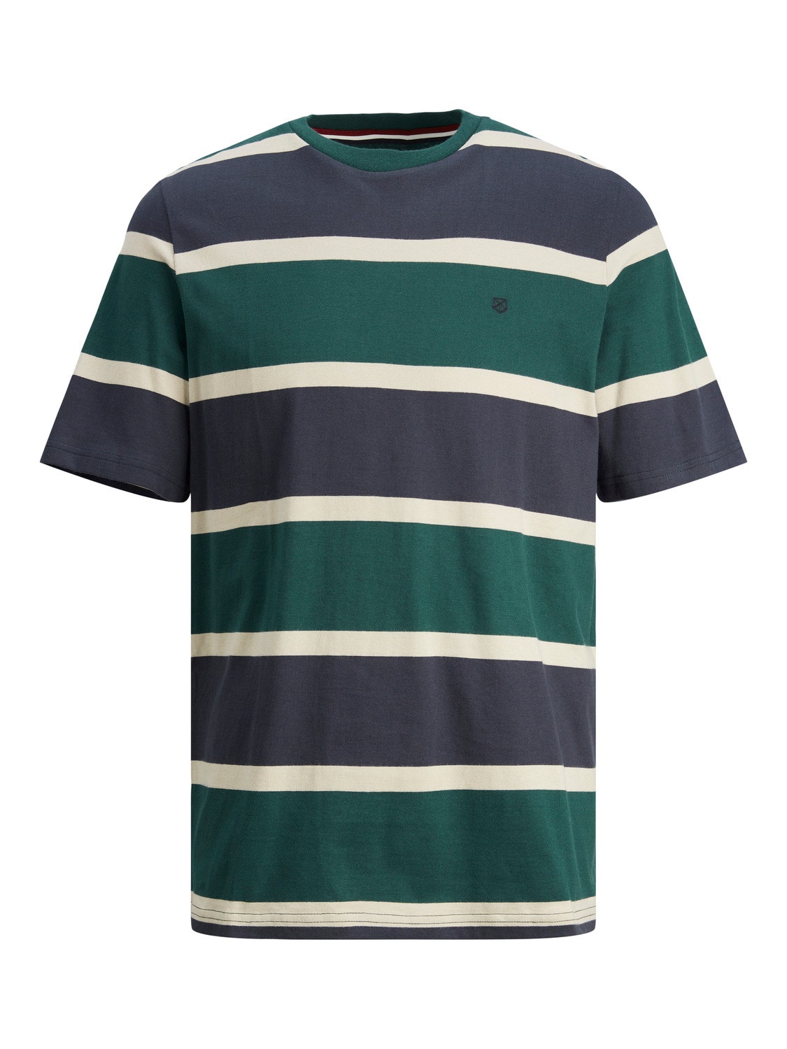 Jack & Jones Camiseta Rayas Cuello redondo -Ponderosa Pine - 12241915