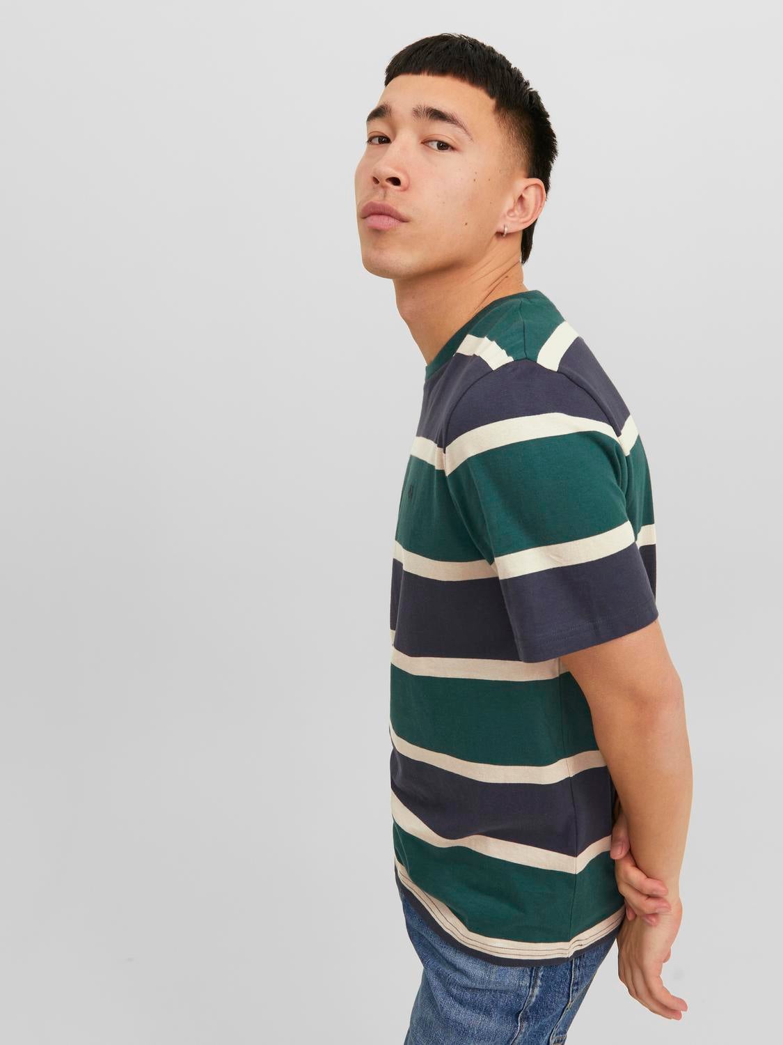 Jack & Jones Striped Crew neck T-shirt - 12241915