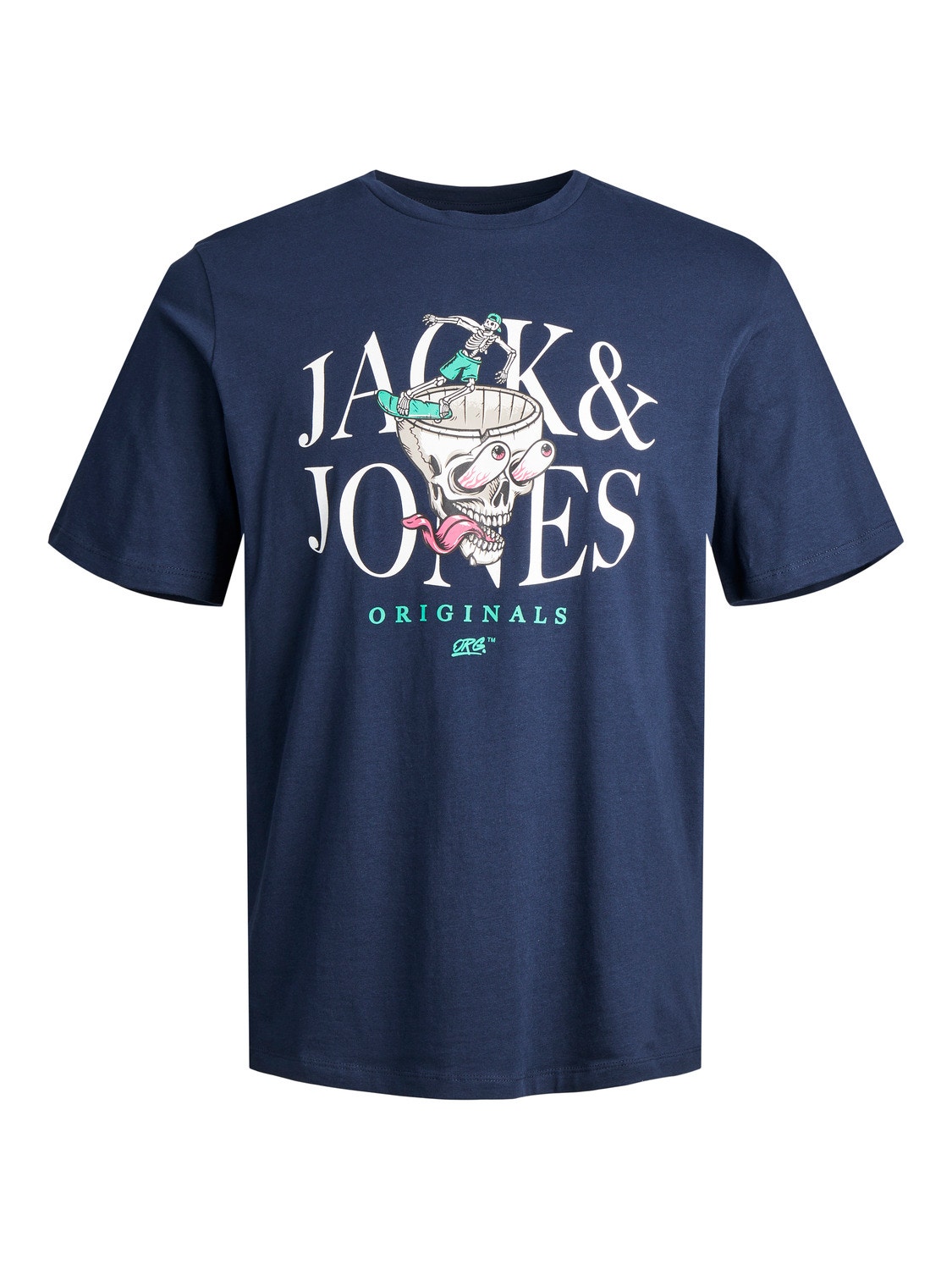 Jack & Jones Z logo Okrągły dekolt T-shirt -Navy Blazer - 12241950