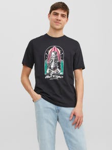 Jack & Jones Camiseta Logotipo Cuello redondo -Black - 12241950