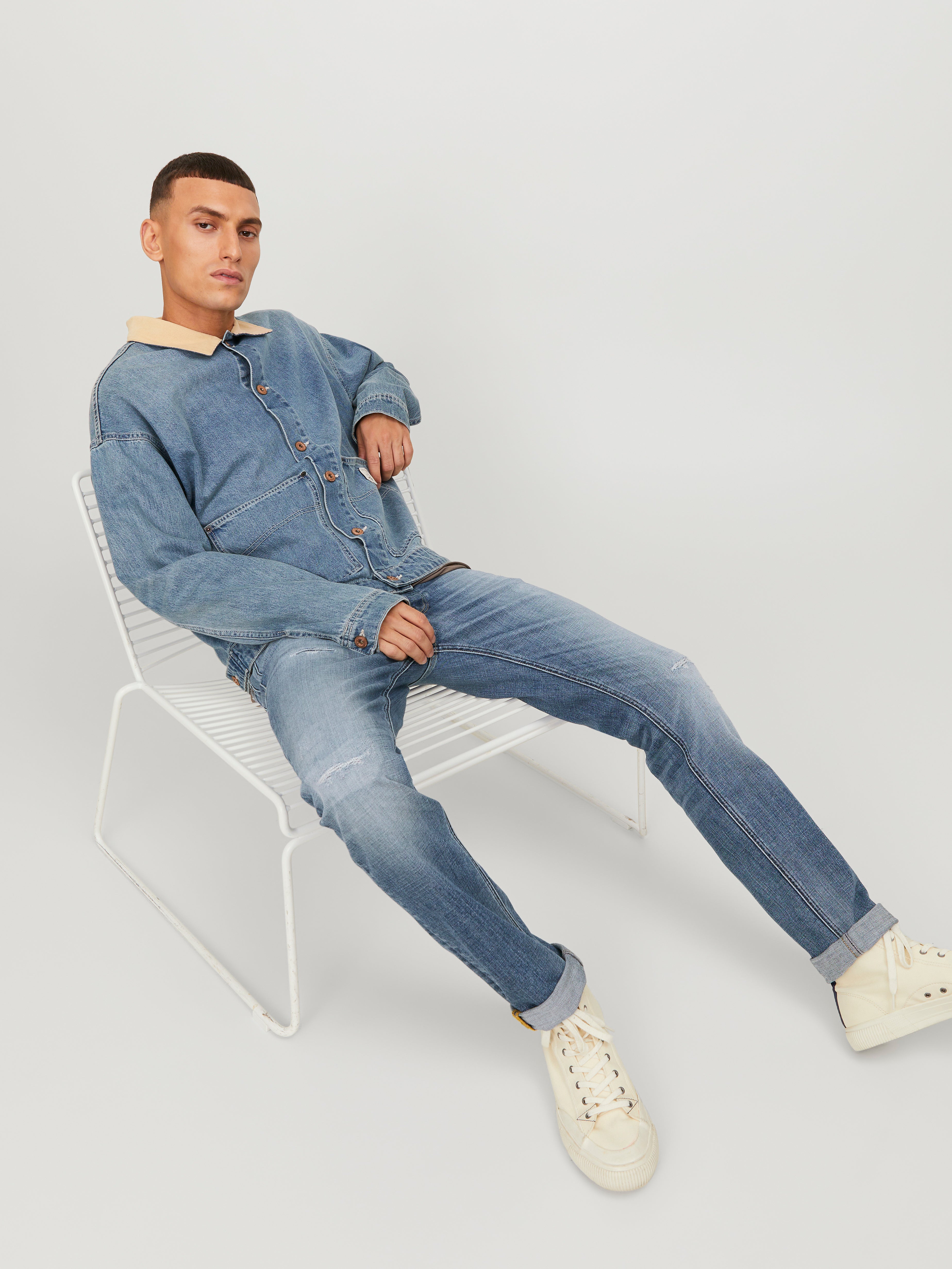 JJIGLENN JJWARD JJ 322 Slim Fit Jeans | Mittelblau | Jack & Jones®