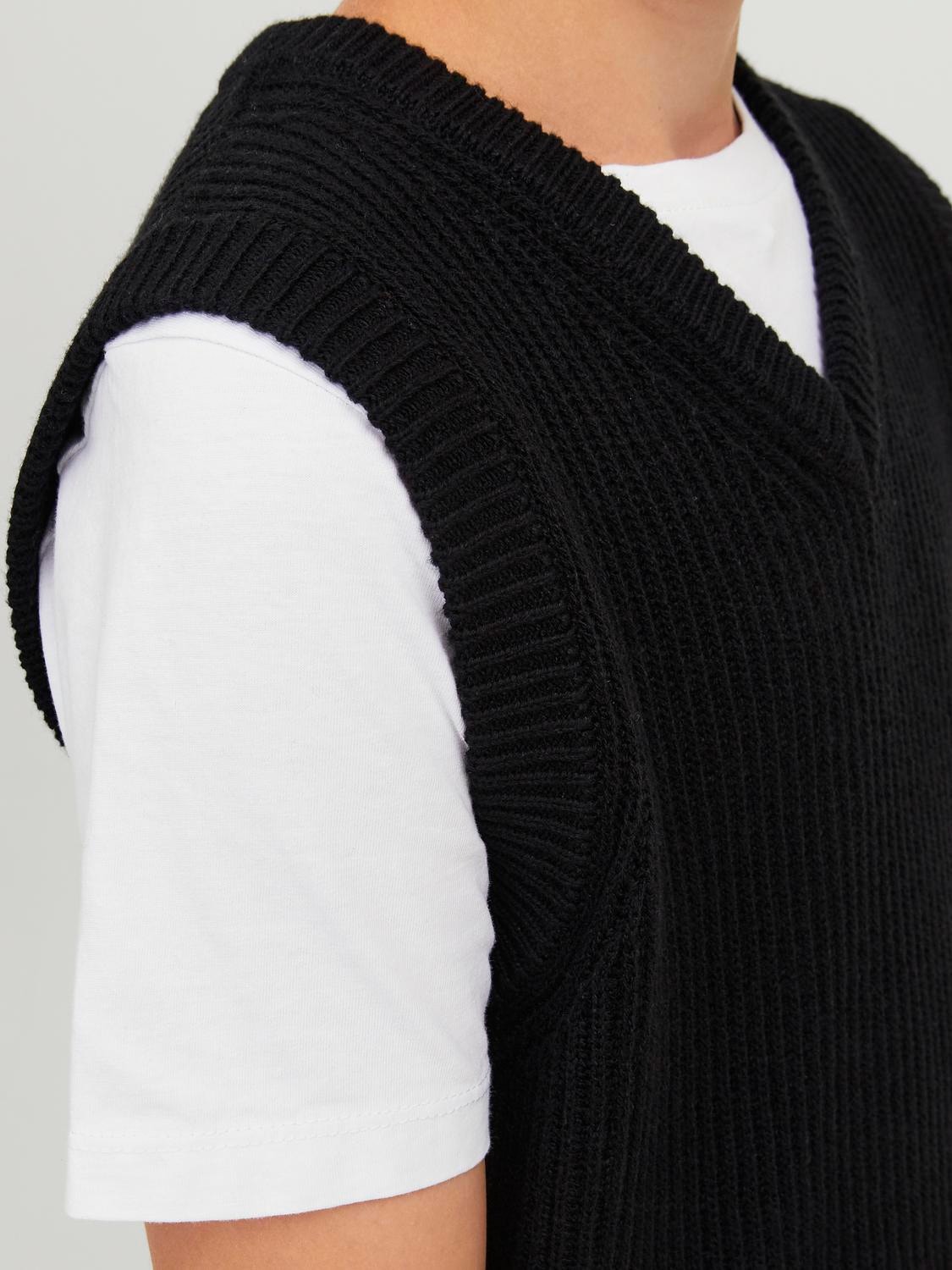 Jack & Jones Knitted vest For boys -Black - 12242059