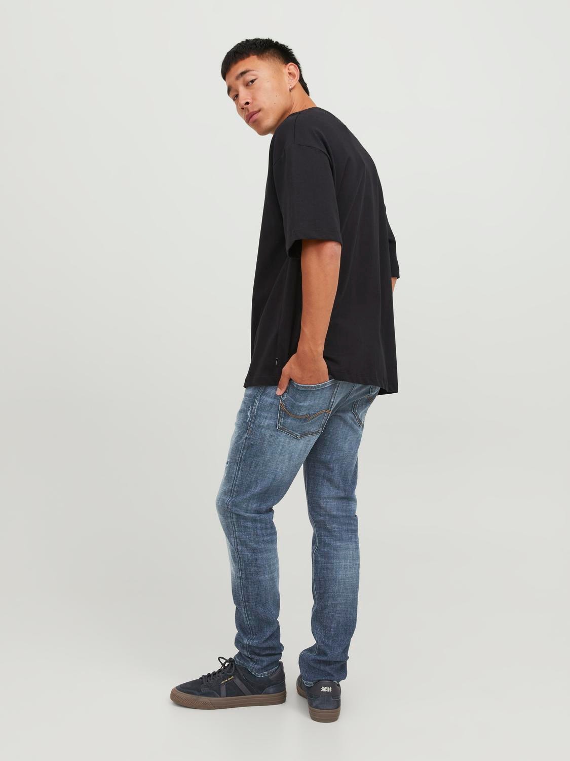 Jack & Jones JJIGLENN JJCOLE GE 771 Slim fit Džinsai -Blue Denim - 12242082