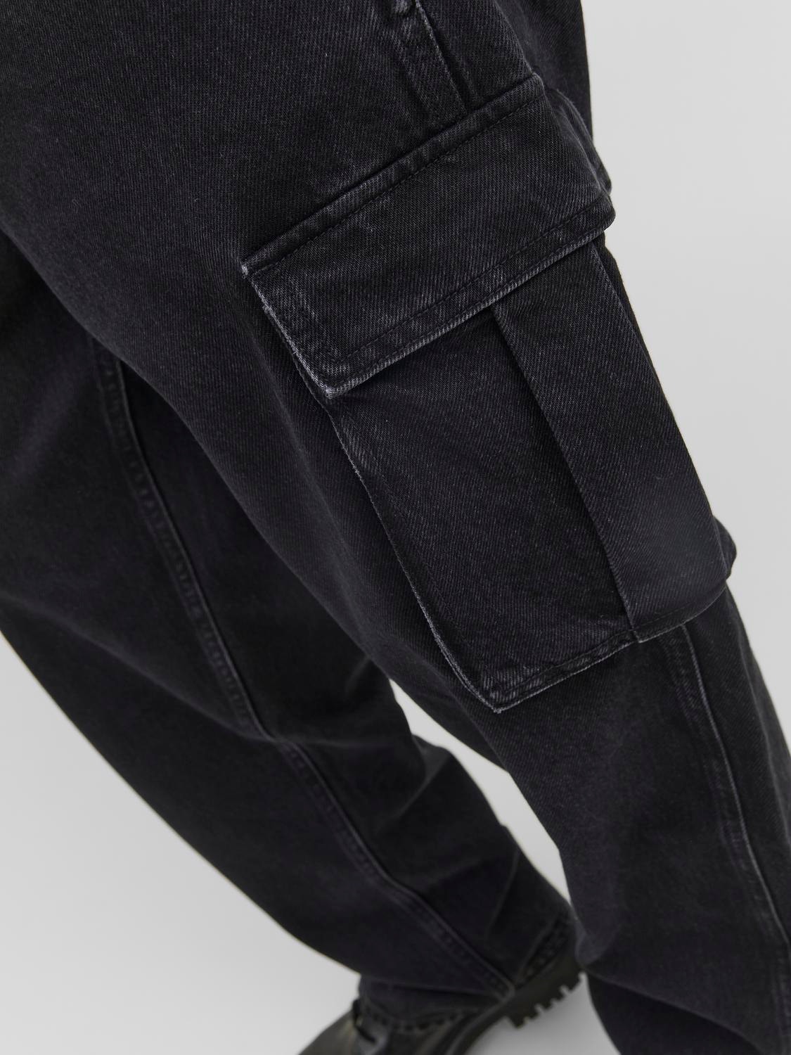 Jack & Jones JJIALEX JJCARGO SBD 312 Jeans baggy fit -Black Denim - 12242154
