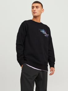 Jack & Jones Tryck Sweatshirt -Black - 12242181