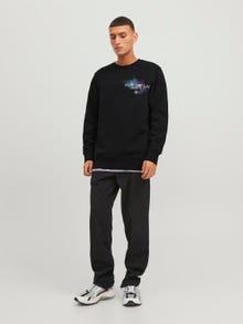 Jack & Jones Bedrukt Sweatshirt met ronde hals -Black - 12242181