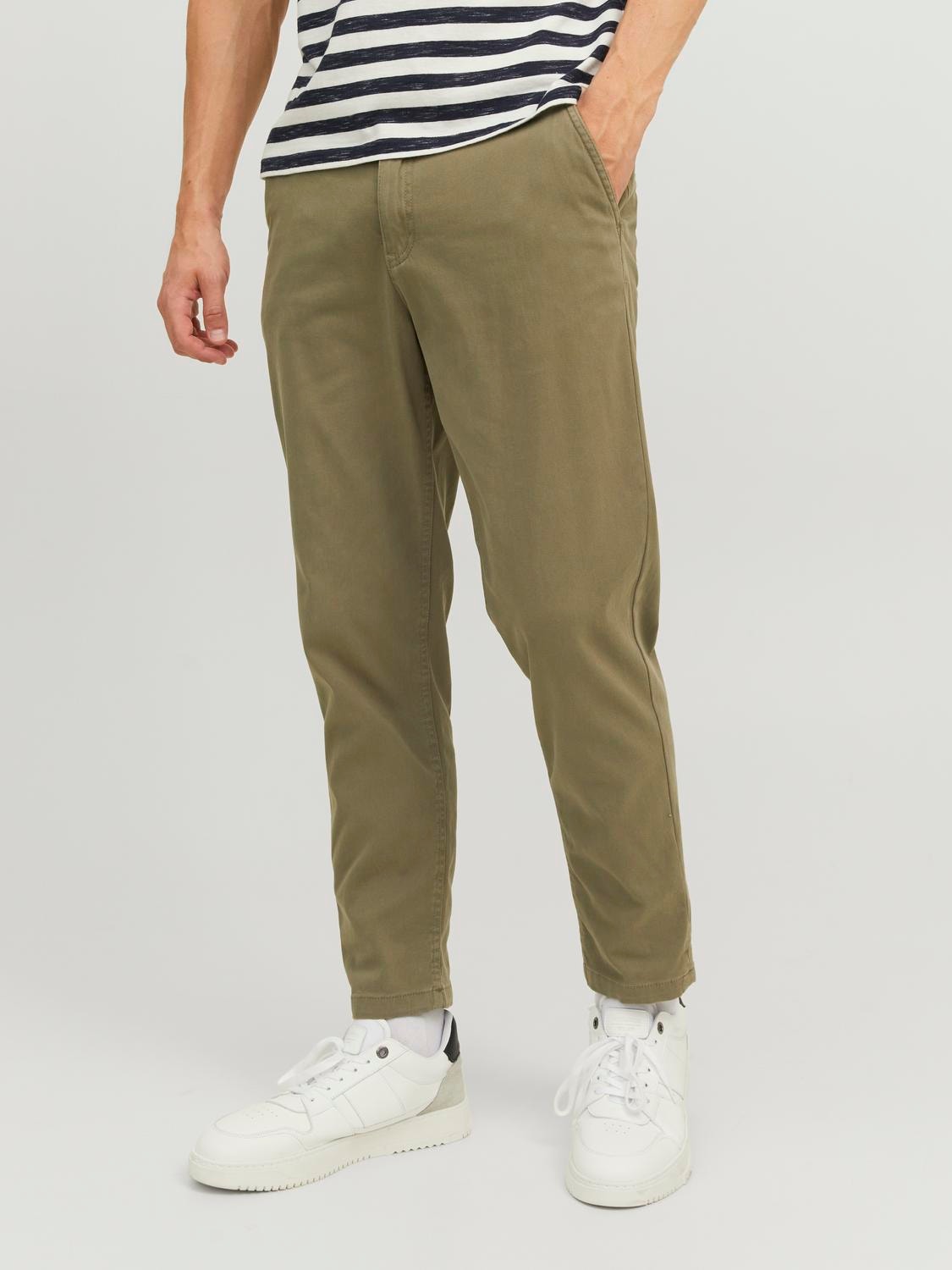 Jack & Jones Tapered Fit Chino trousers -Dusty Olive - 12242188