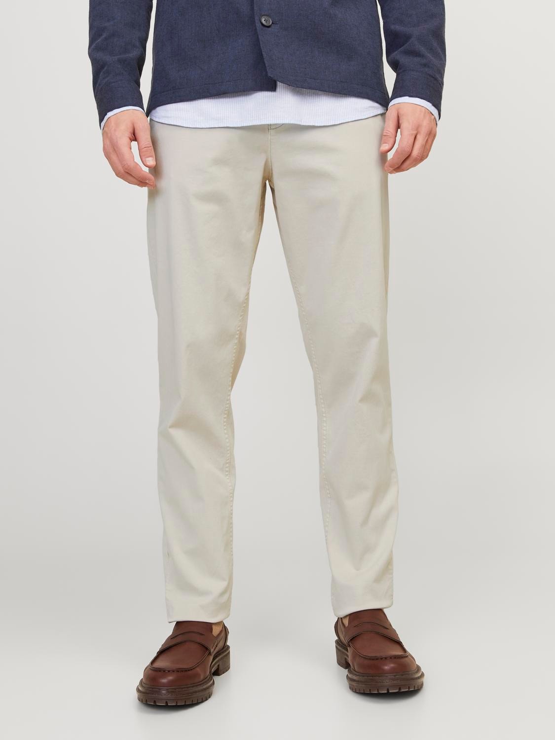 Tapered Fit Chino trousers | White | Jack & Jones®