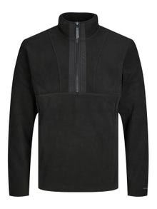 Jack & Jones Ensfarvet Fleece jakke -Black - 12242191