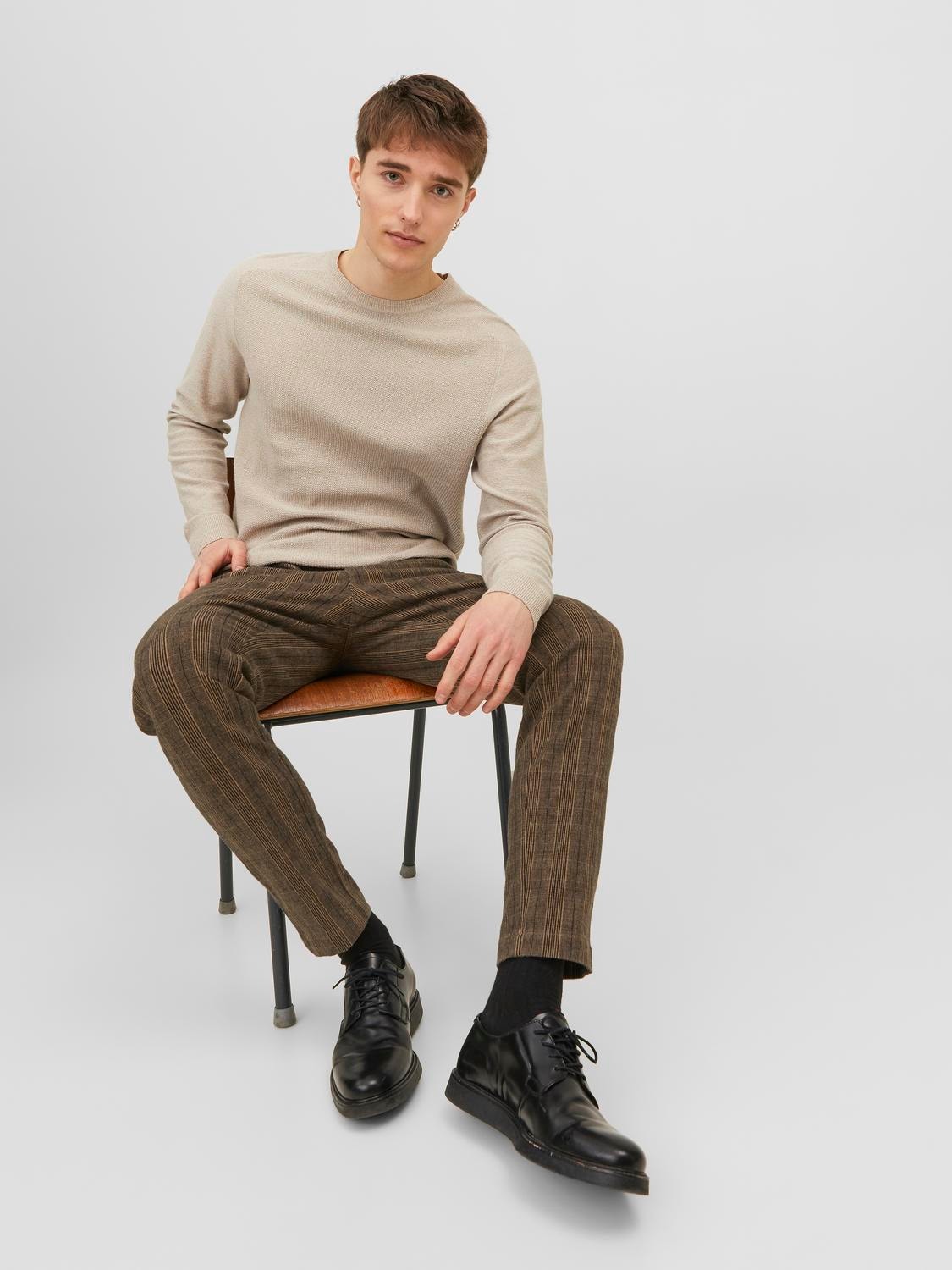 Jack & Jones Carrot fit Szövetnadrág -Seal Brown - 12242196