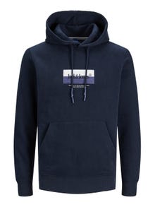 Jack & Jones Logo Hoodie -Navy Blazer - 12242197