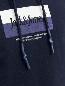Jack & Jones Logo Mikina s kapucí -Navy Blazer - 12242197