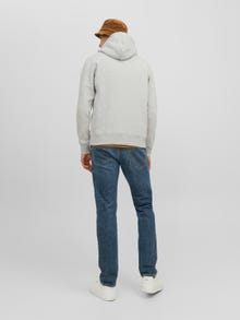 Jack & Jones Hoodie Logo -White Melange - 12242197