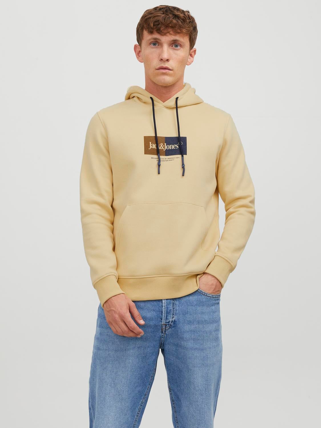 Jack and shop jones yellow hoodie