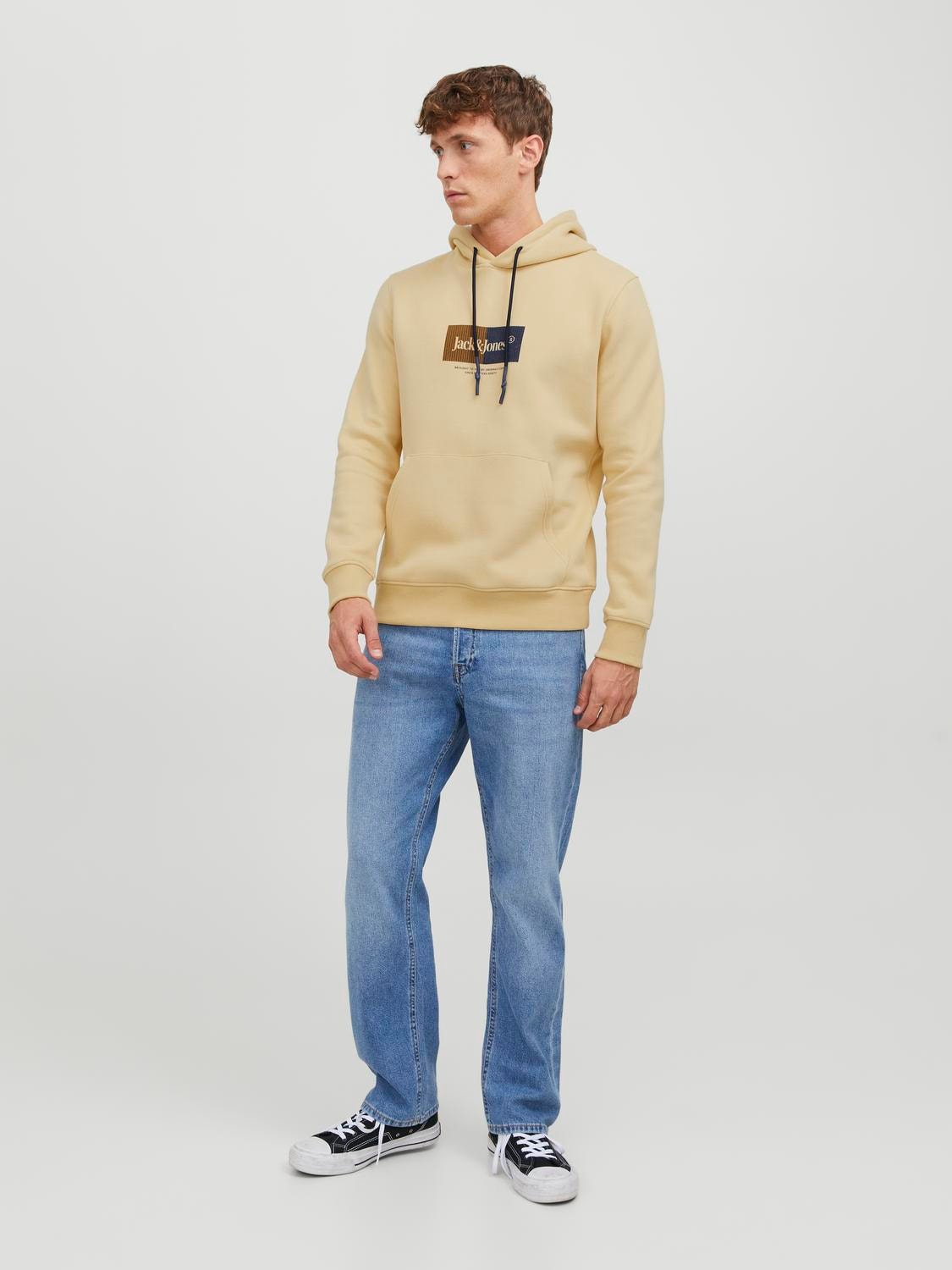 Jack & Jones Felpa con cappuccio Con logo -Reed Yellow - 12242197