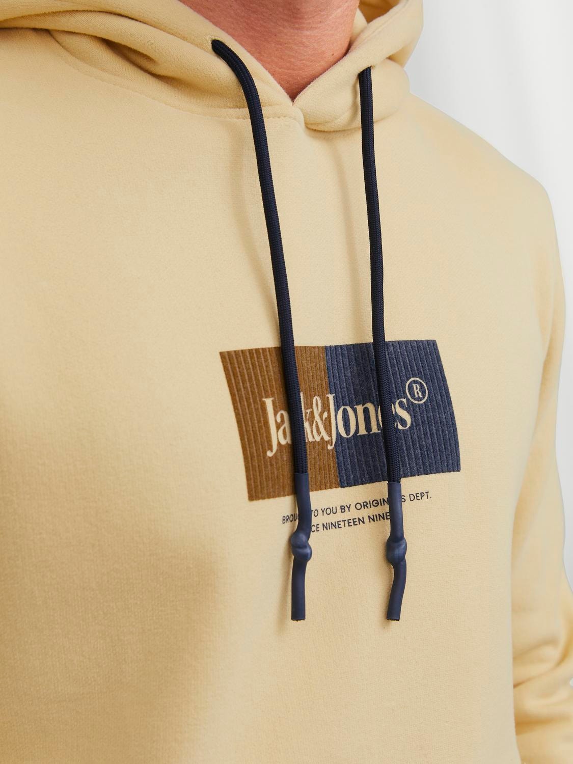 Jack & Jones Hoodie Logo -Reed Yellow - 12242197