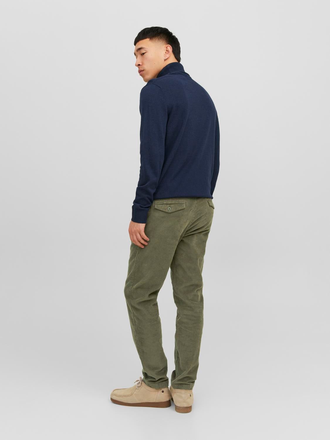 Carrot fit Chino trousers | Dark Green | Jack & Jones®