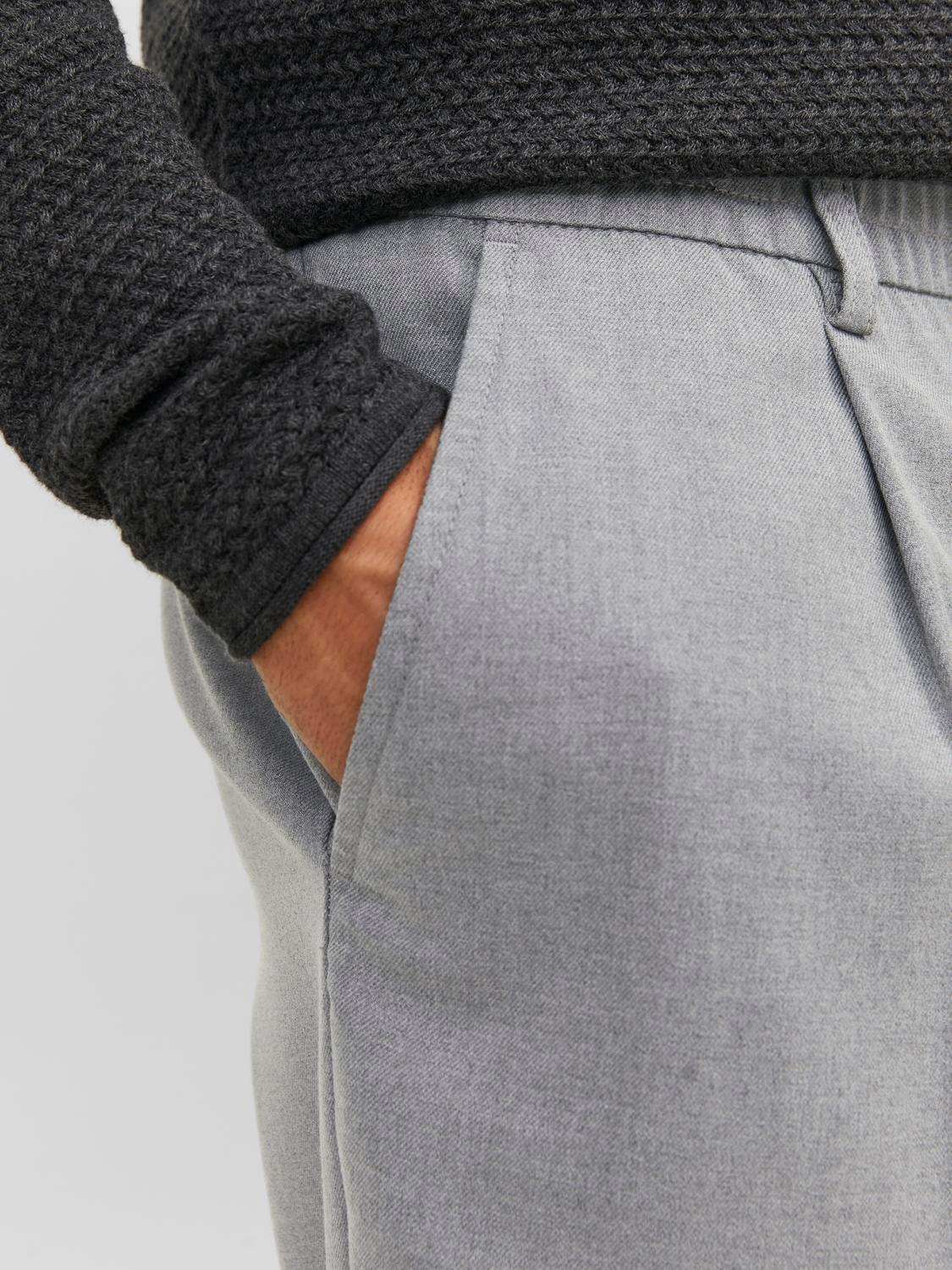 Jack & Jones Pantalones chinos Loose Fit -Light Grey Melange - 12242212