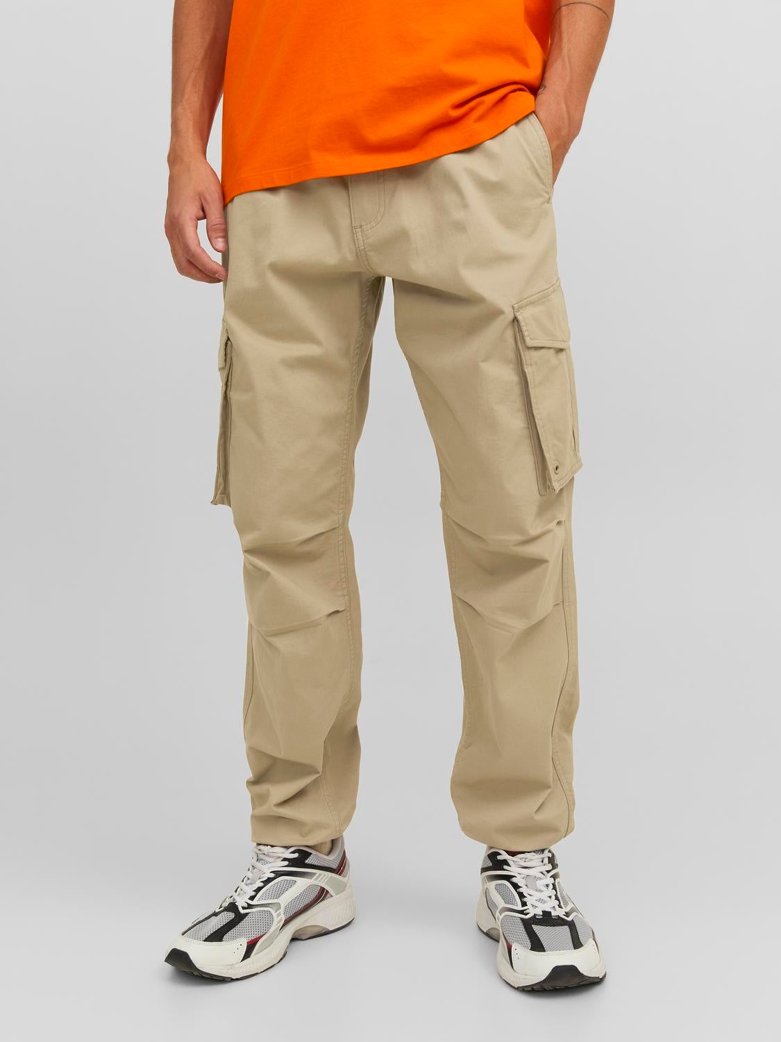 BOSS  Relaxedfit cargo trousers in stretch cotton