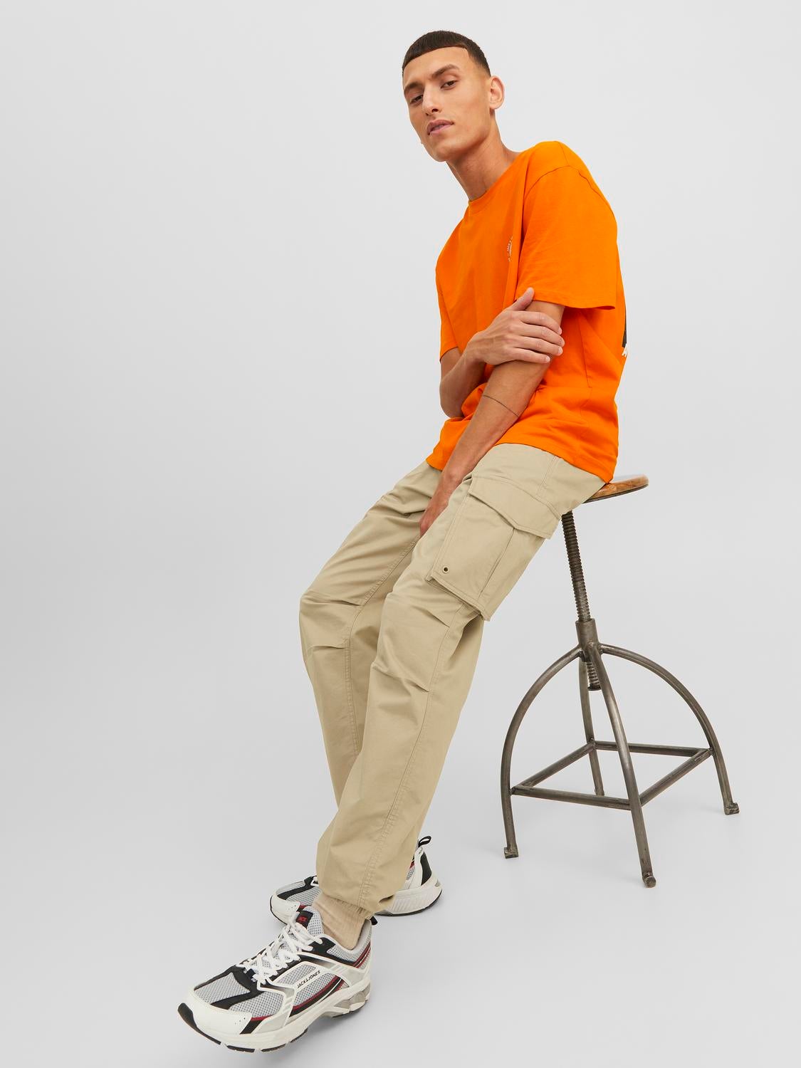 Leo Yelland CT03 Lightweight Hi-Vis Orange Cargo Trousers - redoakdirect.com