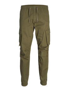 Jack & Jones Mens Cargo Trousers Slim Fit Ankle Length Cuffed Trousers For Men E