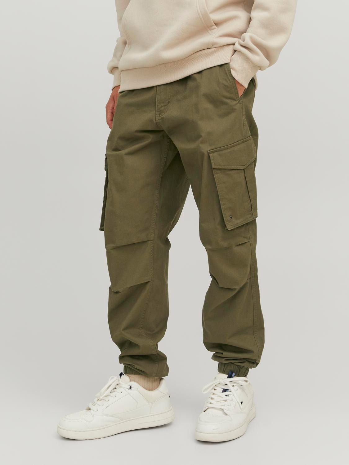Jack & Jones Relaxed Fit Cargo trousers -Olive Night - 12242264