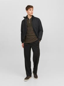 Jack & Jones Bez vzoru Polo límec Tričko -Black Ink  - 12242292