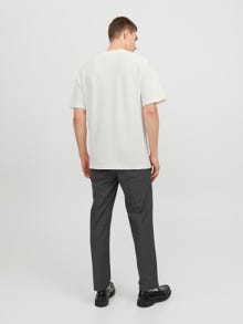 Jack & Jones Bez vzoru Kruhový výstřih Tričko -Tofu - 12242295