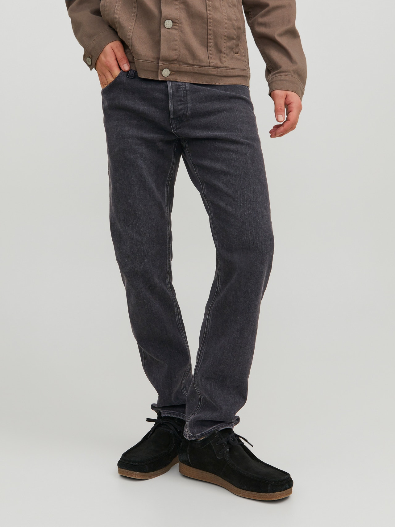 JACK & JONES Slim Fit jeans med raka ben plus storlek JJITIM JJORIGINAL AM 814 PLS Slim Fit jeans med raka ben, Svart denim, 46W x 32L JACK & JONES Slim Fit jeans med raka ben plus storlek JJITIM JJORIGINAL AM 814 PLS Slim Fit jeans med raka ben, Svart denim, 46W x 32L