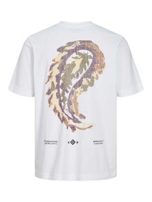 Jack & Jones Gedruckt Rundhals T-shirt -Bright White - 12242350