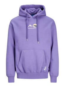 Jack & Jones Felpa con cappuccio Stampato -Twilight Purple - 12242357