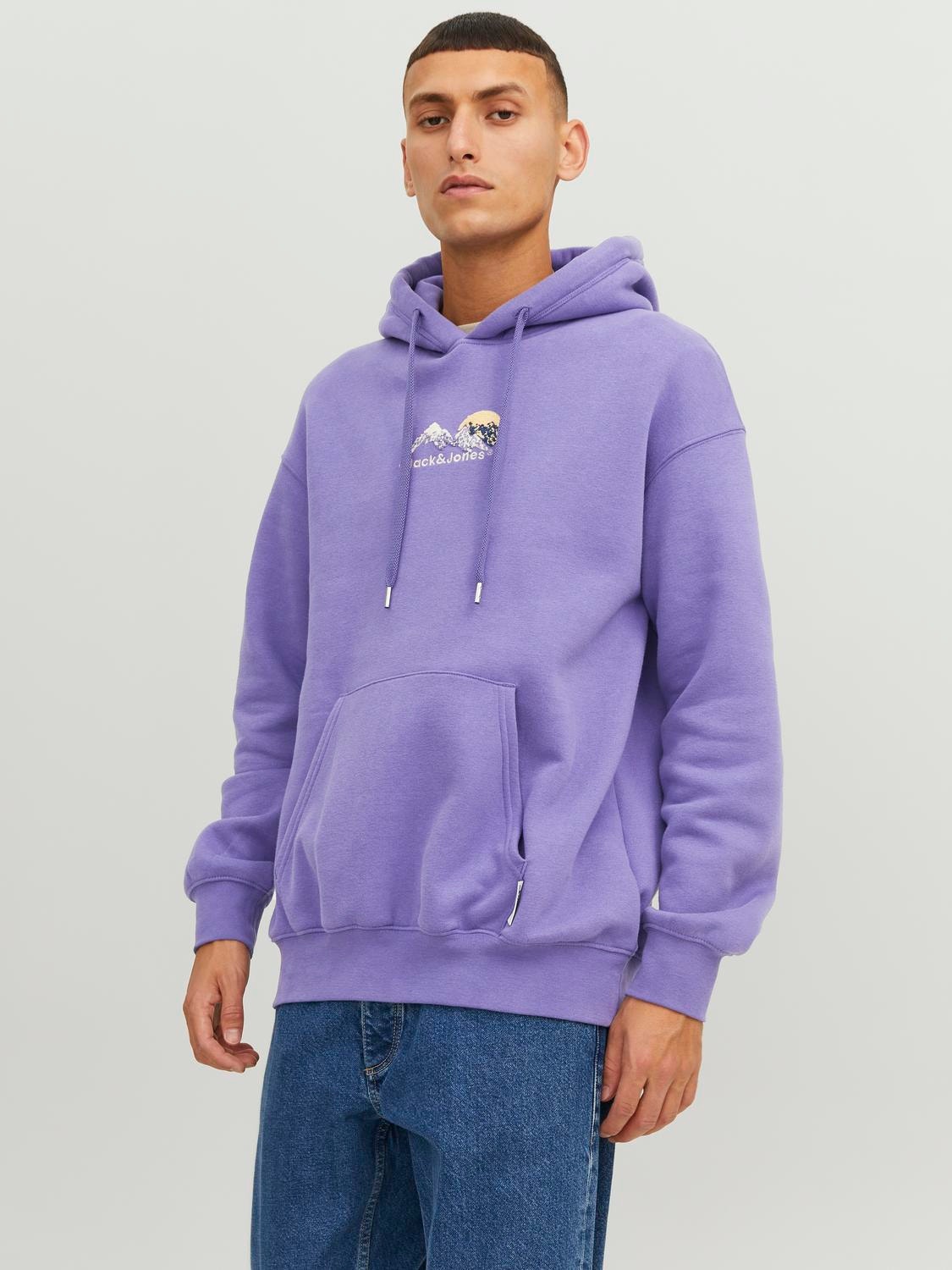 Jack & Jones Gedrukt Hoodie -Twilight Purple - 12242357