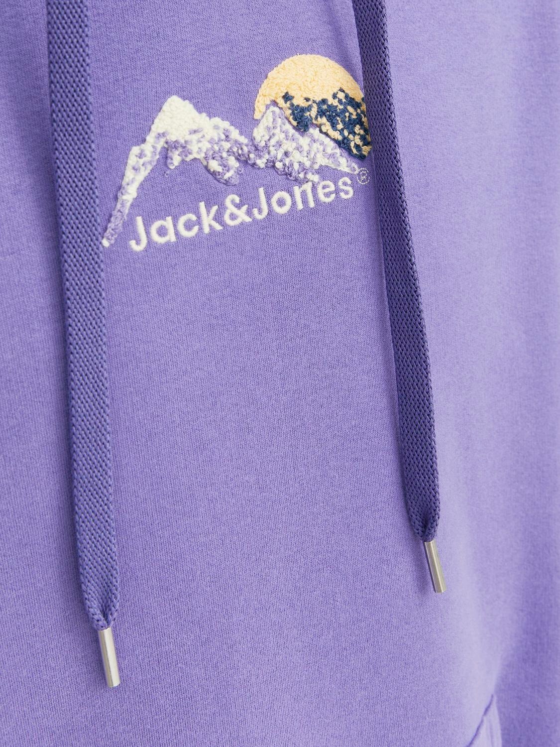 Jack & Jones Felpa con cappuccio Stampato -Twilight Purple - 12242357