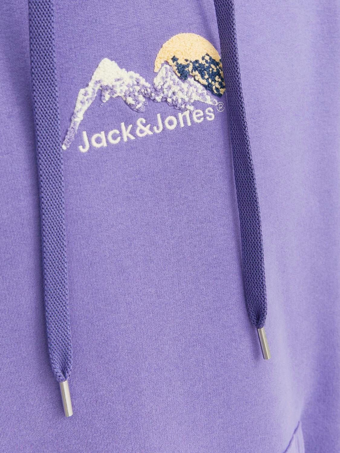 Jack & Jones Printed Hoodie -Twilight Purple - 12242357