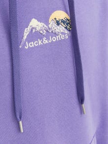 Jack & Jones Trykk Hettegenser -Twilight Purple - 12242357