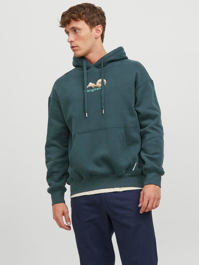 Jack & Jones Felpa con cappuccio Stampato - 12242357