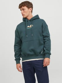 Jack & Jones Felpa con cappuccio Stampato -Magical Forest - 12242357